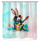 Drummer's Dappled Droplets Shower Curtain